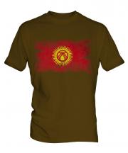 Kyrgyzstan Distressed Flag Mens T-Shirt