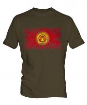 Kyrgyzstan Distressed Flag Mens T-Shirt