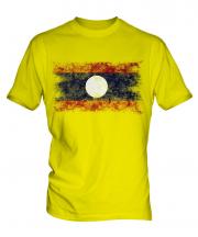 Laos Distressed Flag Mens T-Shirt