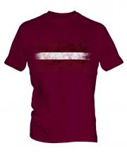 Latvia Distressed Flag Mens T-Shirt
