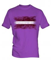 Latvia Distressed Flag Mens T-Shirt