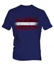 Latvia Distressed Flag Mens T-Shirt