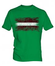 Latvia Distressed Flag Mens T-Shirt