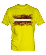 Latvia Distressed Flag Mens T-Shirt