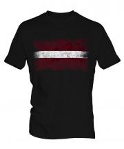 Latvia Distressed Flag Mens T-Shirt