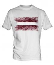 Latvia Distressed Flag Mens T-Shirt
