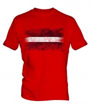 Latvia Distressed Flag Mens T-Shirt