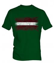 Latvia Distressed Flag Mens T-Shirt