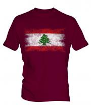 Lebanon Distressed Flag Mens T-Shirt