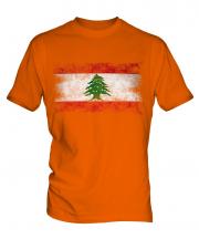 Lebanon Distressed Flag Mens T-Shirt