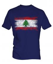 Lebanon Distressed Flag Mens T-Shirt