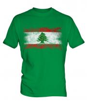 Lebanon Distressed Flag Mens T-Shirt