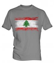 Lebanon Distressed Flag Mens T-Shirt