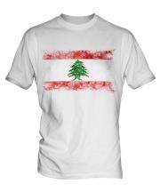 Lebanon Distressed Flag Mens T-Shirt