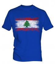 Lebanon Distressed Flag Mens T-Shirt