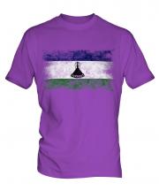 Lesotho Distressed Flag Mens T-Shirt