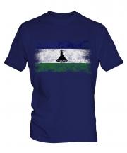 Lesotho Distressed Flag Mens T-Shirt