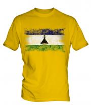Lesotho Distressed Flag Mens T-Shirt