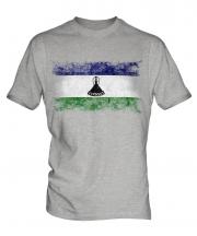 Lesotho Distressed Flag Mens T-Shirt