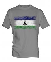 Lesotho Distressed Flag Mens T-Shirt