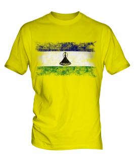 Lesotho Distressed Flag Mens T-Shirt
