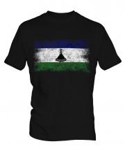Lesotho Distressed Flag Mens T-Shirt