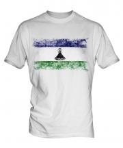 Lesotho Distressed Flag Mens T-Shirt