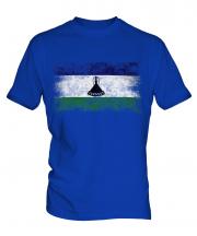 Lesotho Distressed Flag Mens T-Shirt