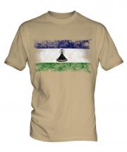 Lesotho Distressed Flag Mens T-Shirt