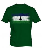 Lesotho Distressed Flag Mens T-Shirt