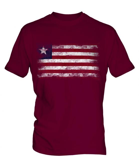 Liberia Distressed Flag Mens T-Shirt