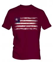 Liberia Distressed Flag Mens T-Shirt
