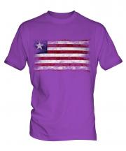 Liberia Distressed Flag Mens T-Shirt