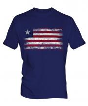 Liberia Distressed Flag Mens T-Shirt