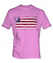 Liberia Distressed Flag Mens T-Shirt