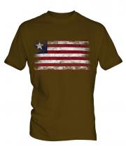 Liberia Distressed Flag Mens T-Shirt