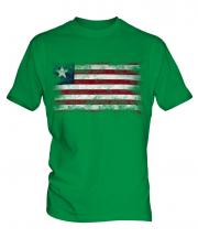 Liberia Distressed Flag Mens T-Shirt