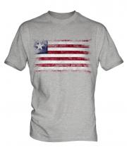 Liberia Distressed Flag Mens T-Shirt