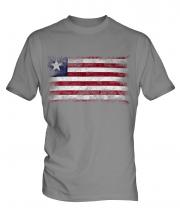 Liberia Distressed Flag Mens T-Shirt