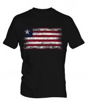 Liberia Distressed Flag Mens T-Shirt