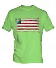 Liberia Distressed Flag Mens T-Shirt