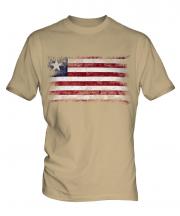 Liberia Distressed Flag Mens T-Shirt
