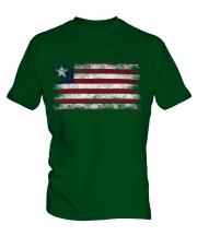 Liberia Distressed Flag Mens T-Shirt