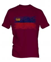 Liechtenstein Distressed Flag Mens T-Shirt
