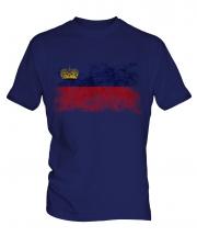 Liechtenstein Distressed Flag Mens T-Shirt