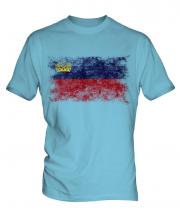 Liechtenstein Distressed Flag Mens T-Shirt
