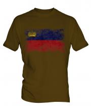 Liechtenstein Distressed Flag Mens T-Shirt