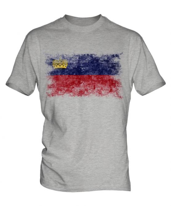 Liechtenstein Distressed Flag Mens T-Shirt
