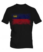 Liechtenstein Distressed Flag Mens T-Shirt