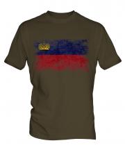 Liechtenstein Distressed Flag Mens T-Shirt